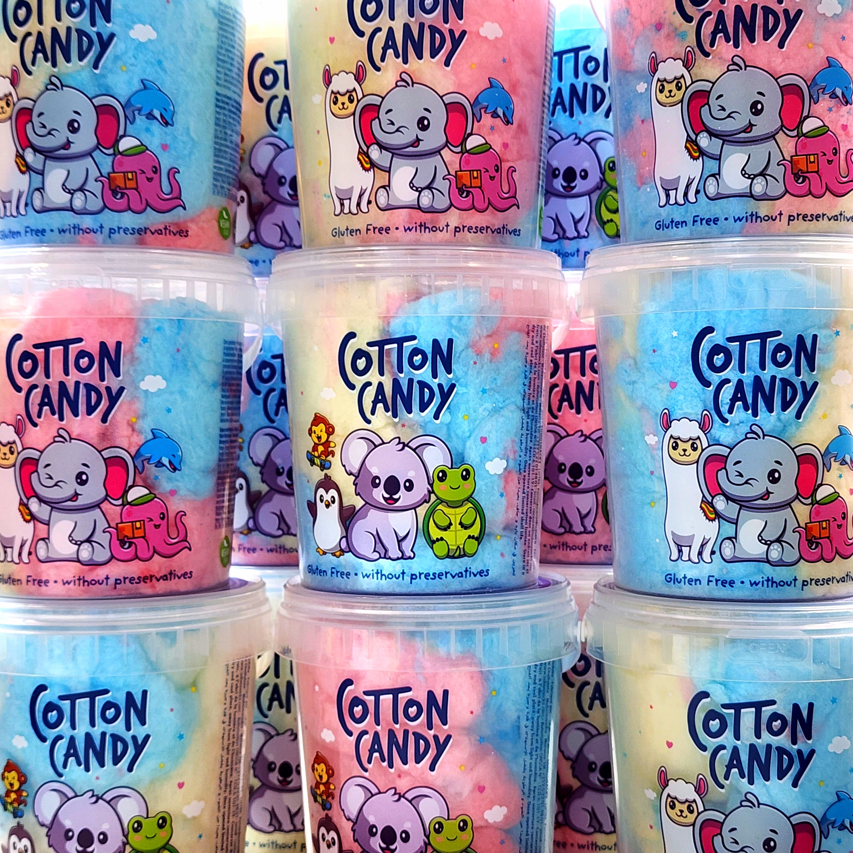 Rainbow Cotton Candy Bucket - Pik n Mix Lollies NZ
