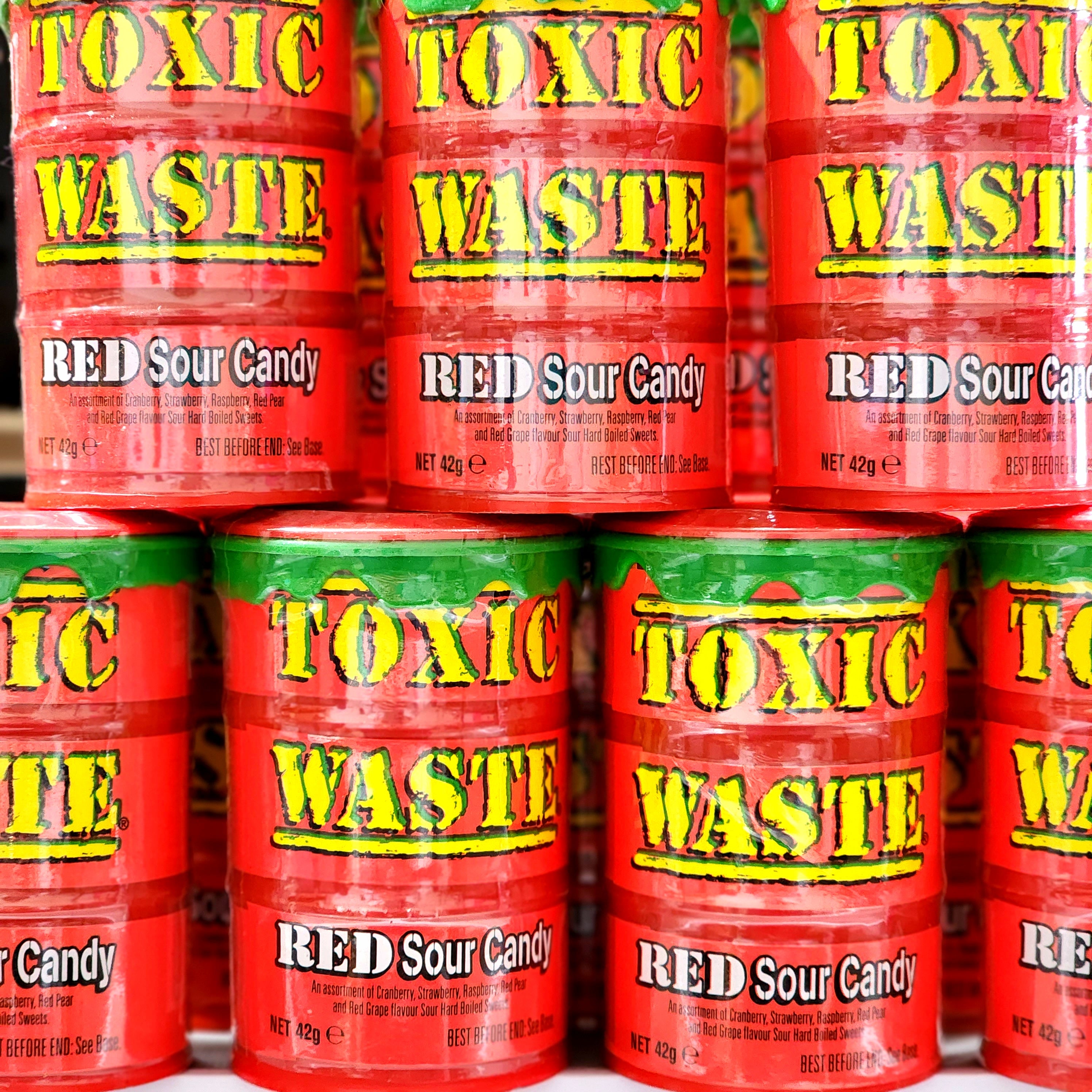 Toxic Waste Sour Candy - Red - Pik n Mix Lollies NZ