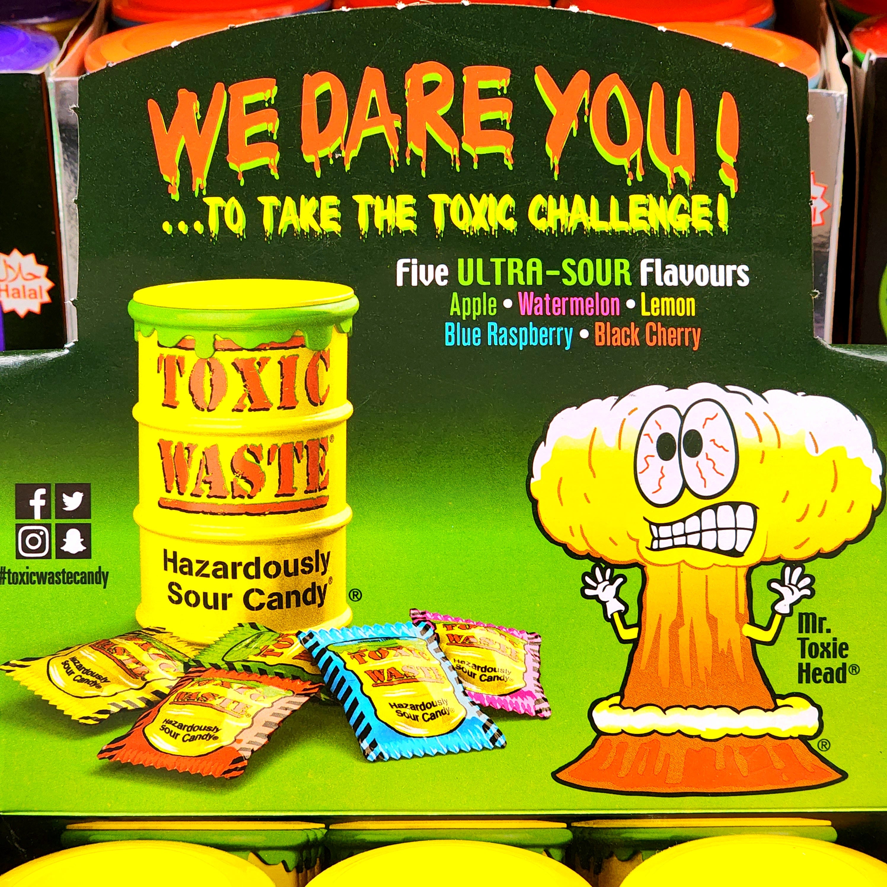 Toxic Waste Sour Candy - Yellow - Pik n Mix Lollies NZ