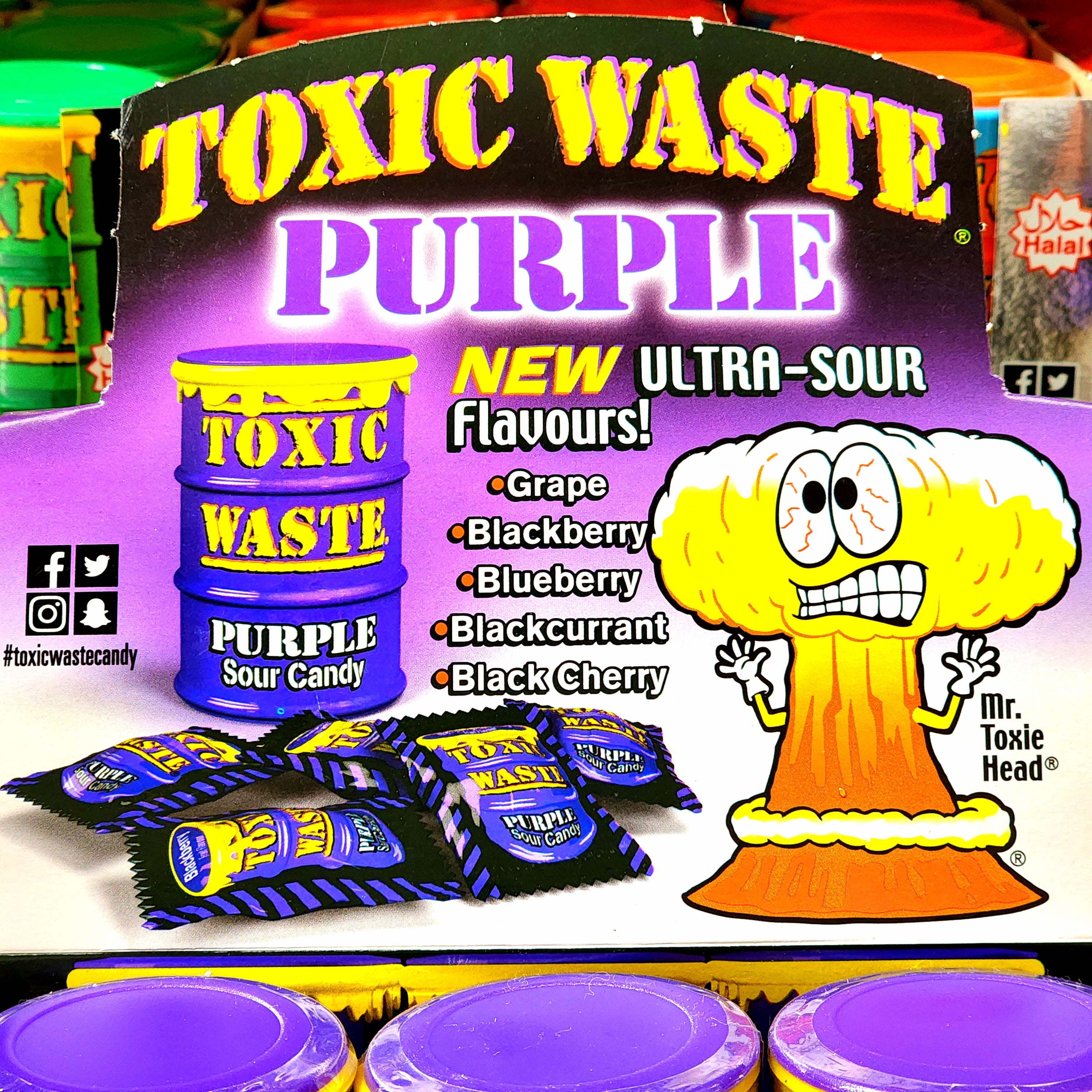 Toxic Waste Sour Candy - Purple - Pik n Mix Lollies NZ