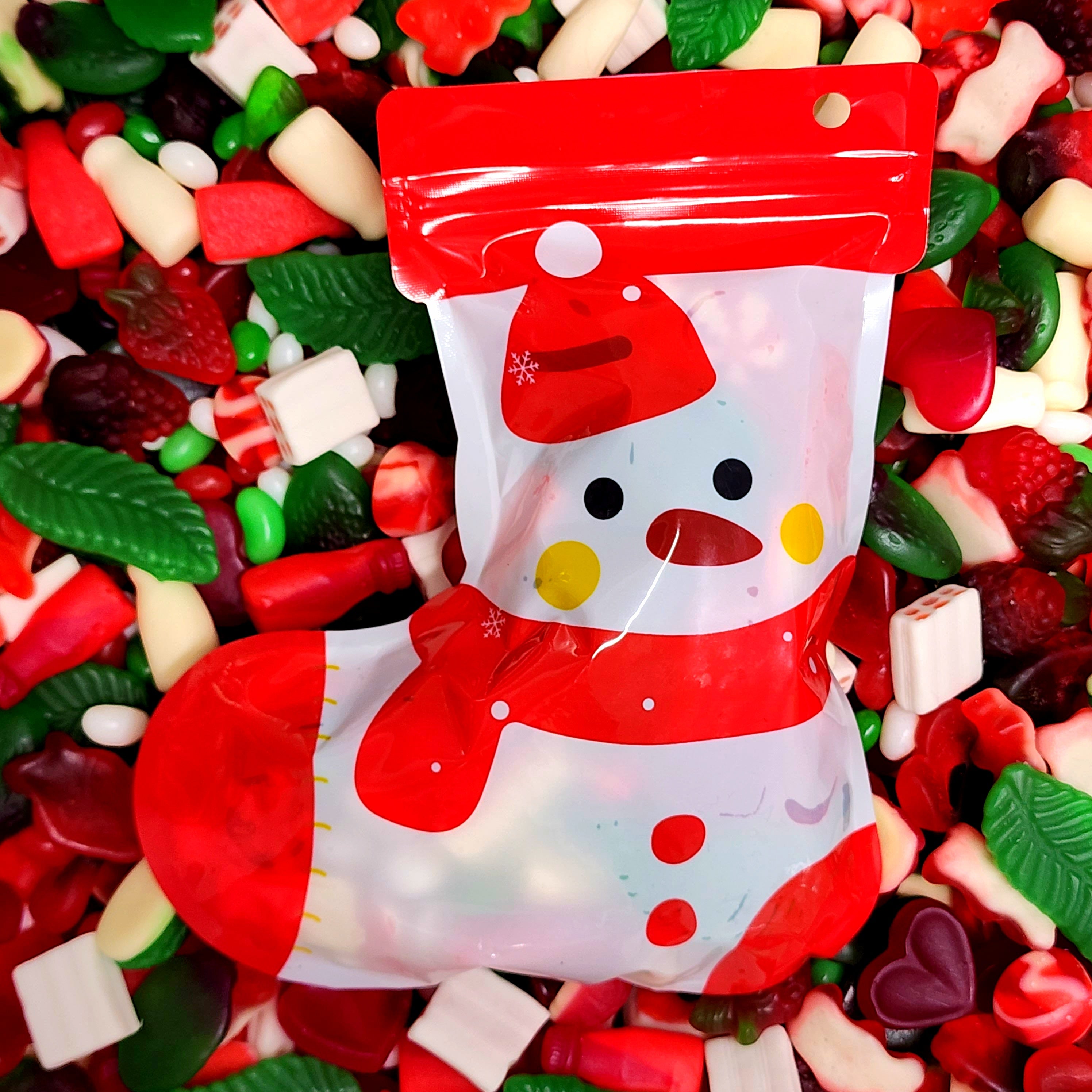 Snowman Stocking Bags - Pik n Mix Lollies NZ