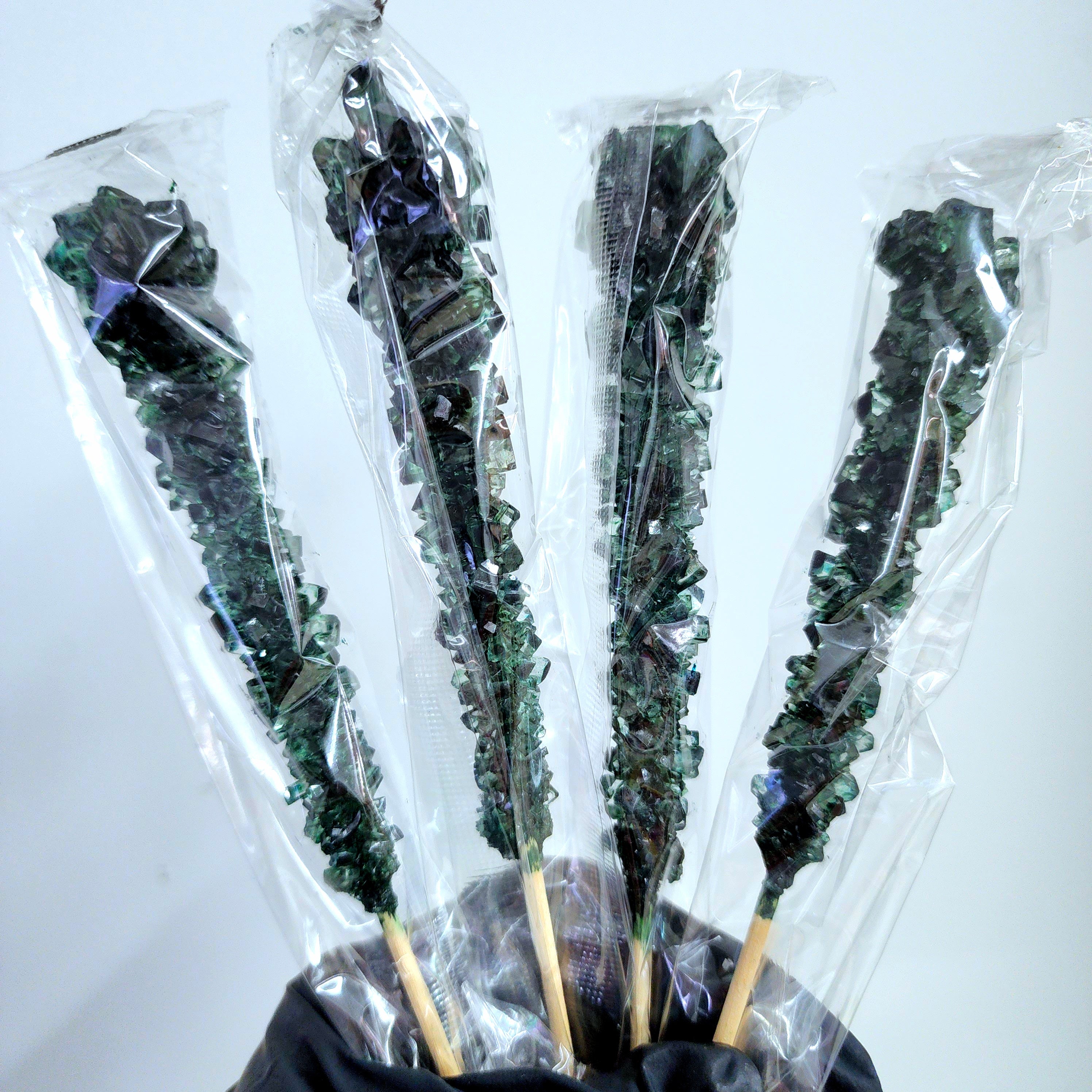 Crystal Rock Candy Sticks - Black