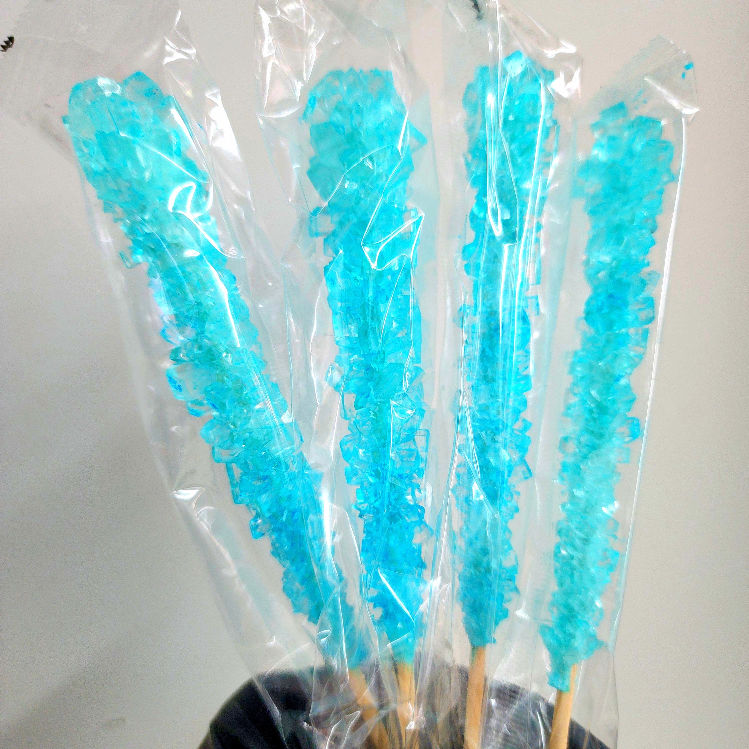 Crystal Rock Candy Sticks - Light Blue