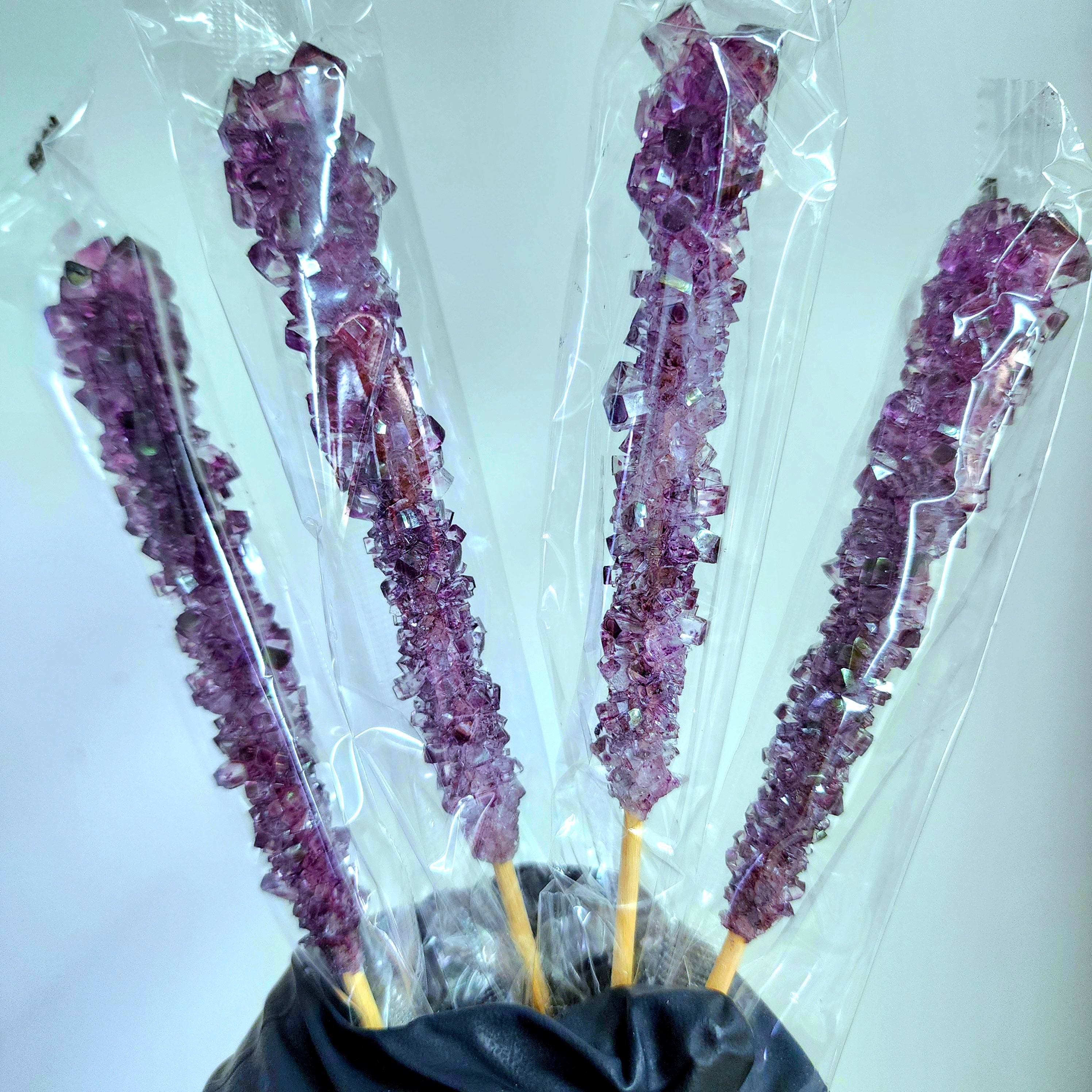 Crystal Rock Candy Sticks - Purple