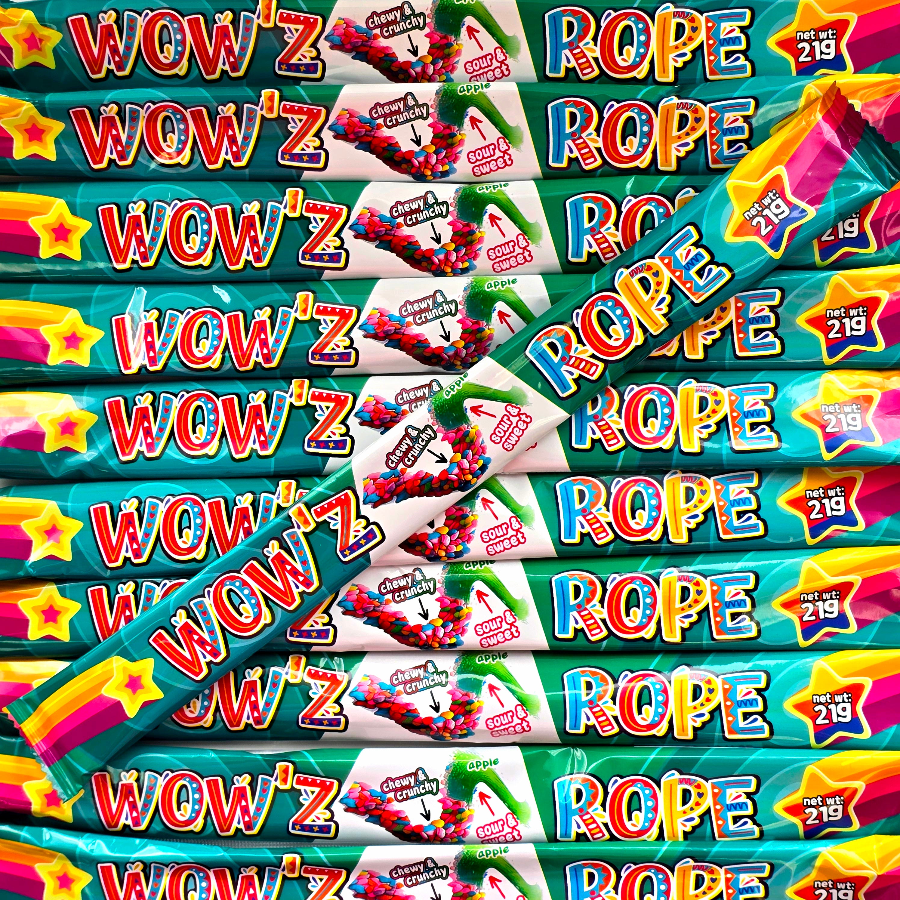 Wow'z Rope Candy - Green Apple