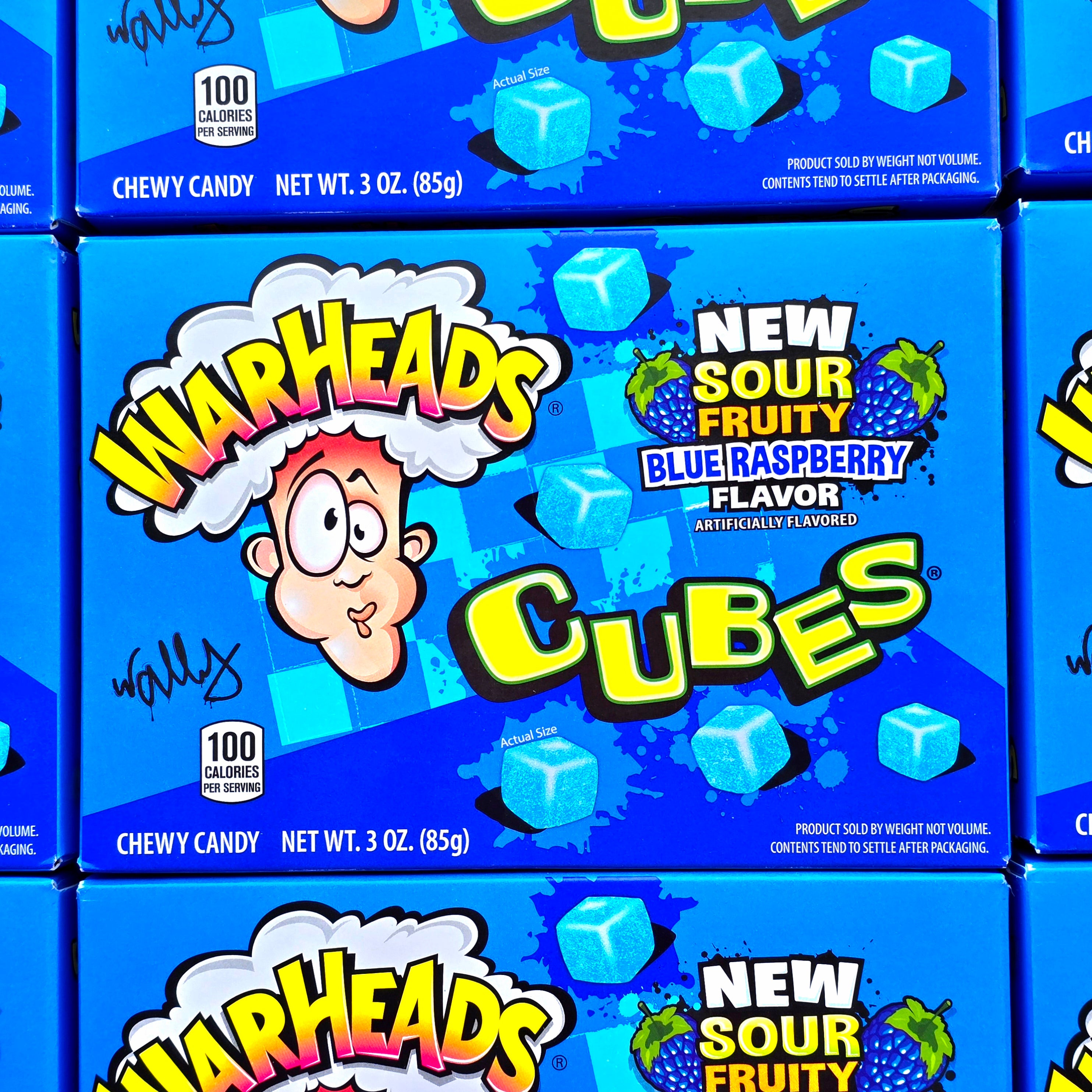 Warheads Cubes - Sour Blue Raspberry