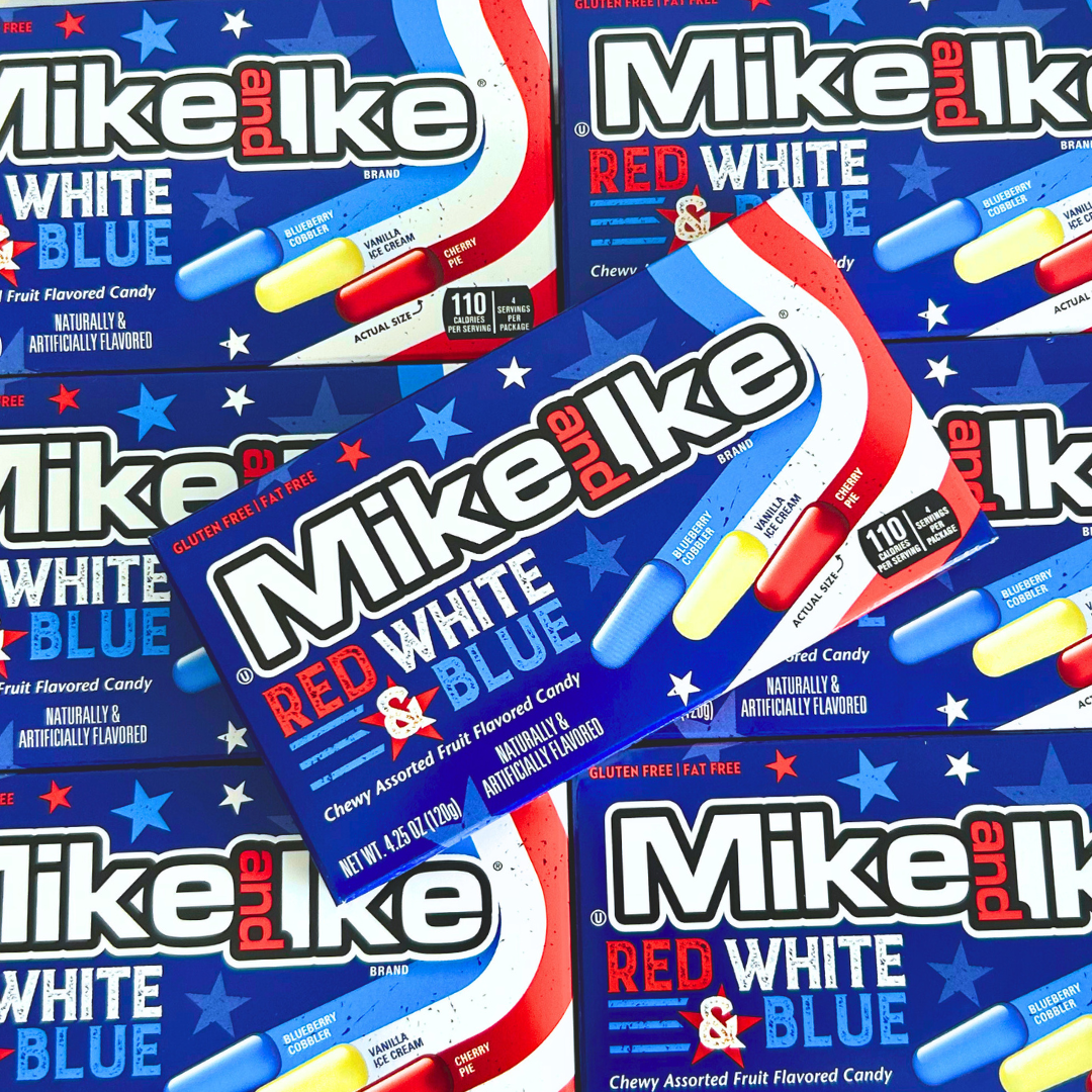 Mike & Ike Red, Blue & White