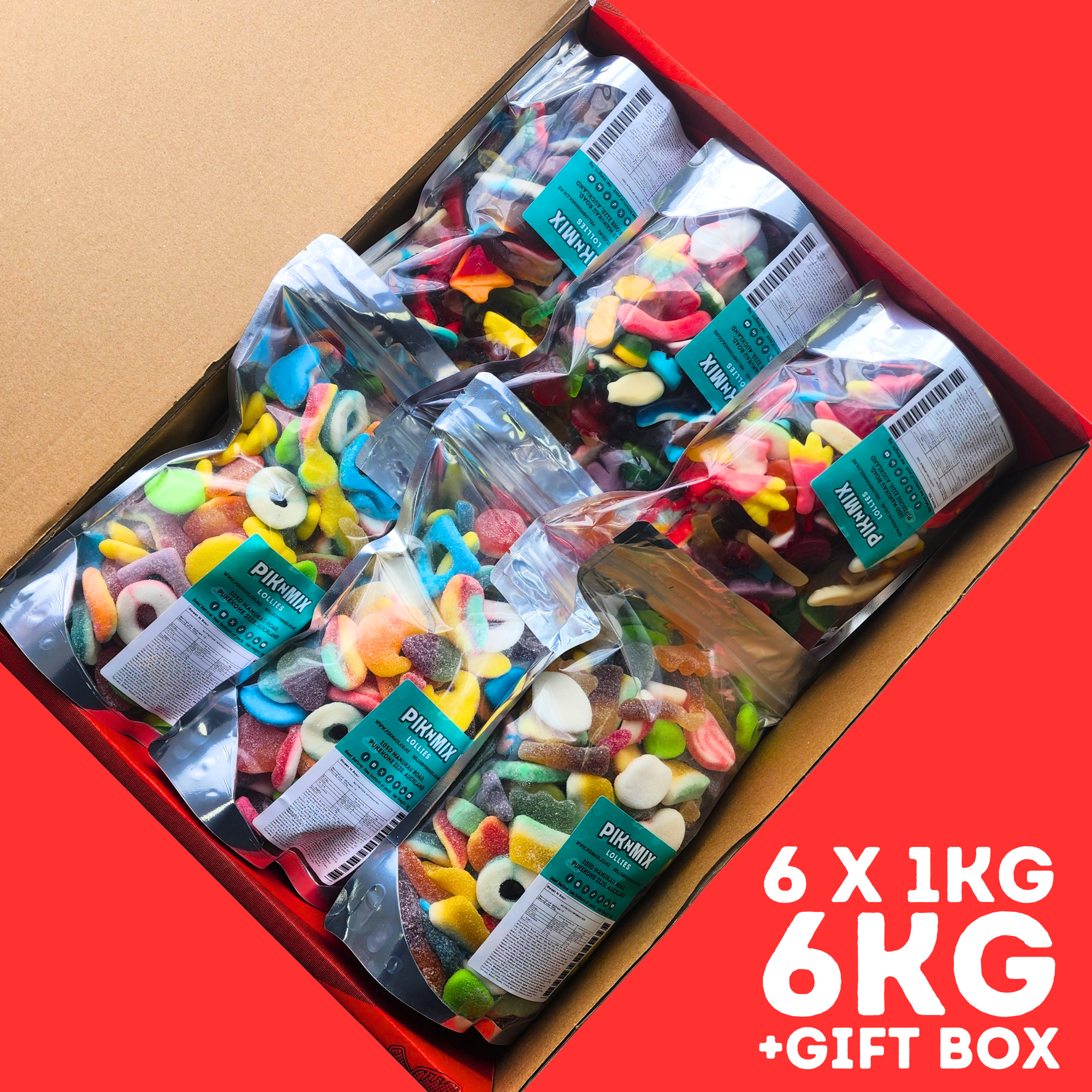 Christmas Bulk Gift Box - 6 x 1kg bags