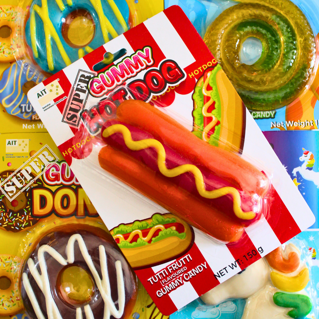 Super Gummy Hotdog - Pik n Mix Lollies NZ