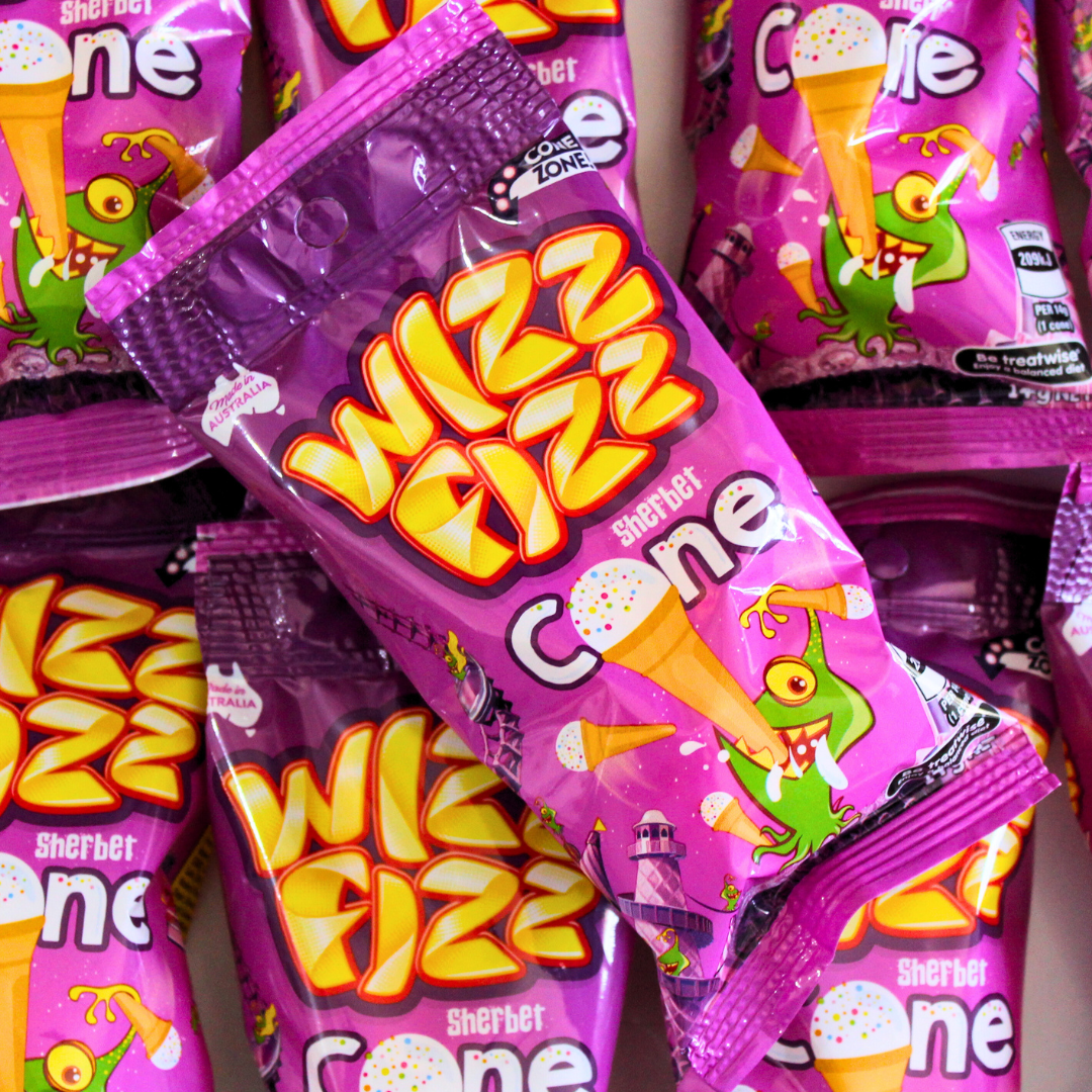 Wizz Fizz Sherbet Cones - Pik n Mix Lollies NZ