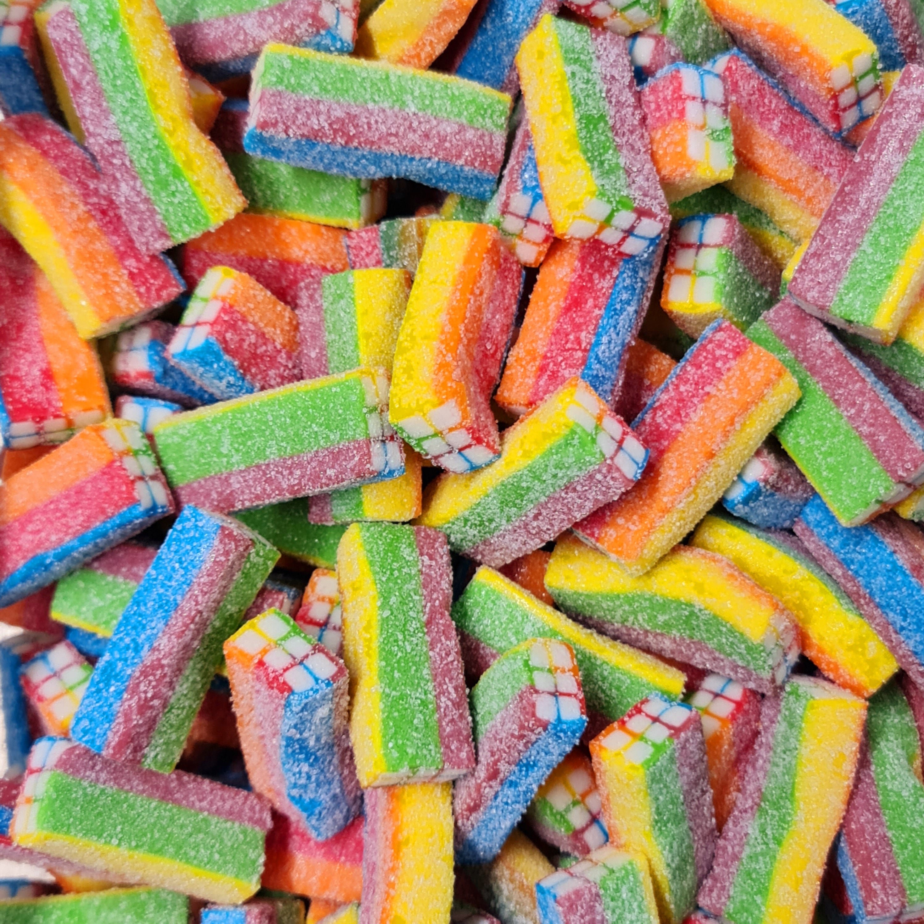 Sour Rainbow Bricks - Pik n Mix Lollies NZ