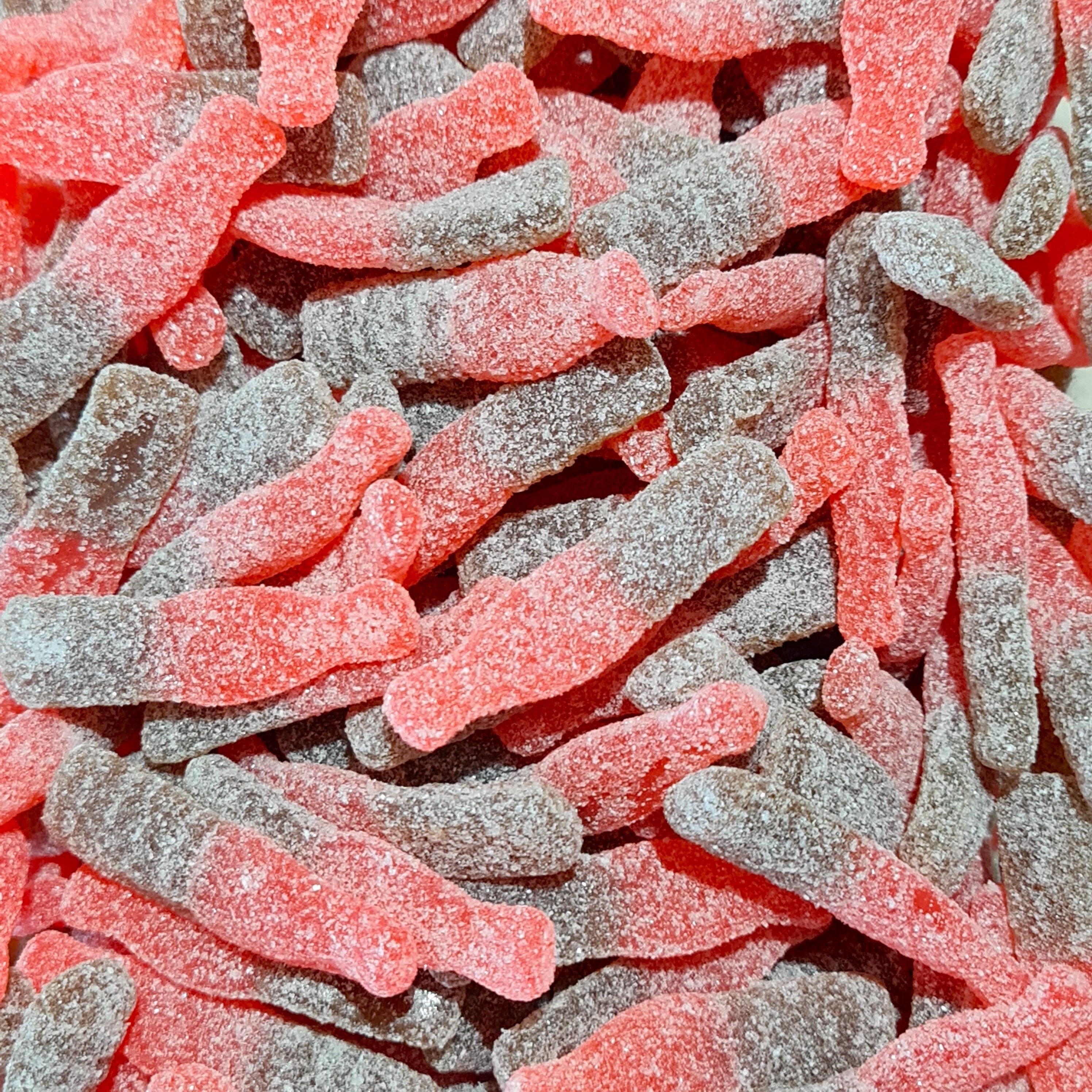 Sour Raspberry Cola Bottles - Pik n Mix Lollies NZ